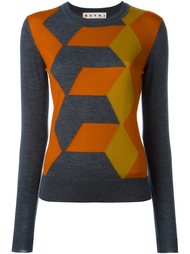 angular chevron pattern jumper Marni