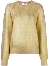 джемпер с отделкой металлик MSGM