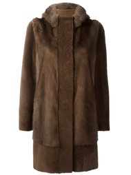 hooded fur coat Blancha