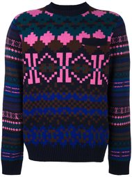 pixel intarsia jumper  Sacai