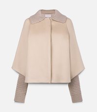 Short Coat With Knitted Detail Christopher Kane