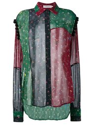 sheer patchwork shirt Preen By Thornton Bregazzi