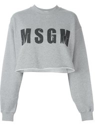 толстовка с принтом логотипа   MSGM