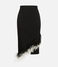 юбка со вставкой из перьев Christopher Kane