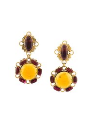 gripoix drop clip-on earrings Chanel Vintage