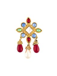 poured glass brooch Chanel Vintage