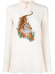 блузка с вышивкой тигра Stella McCartney