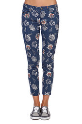 Штаны женские Roxy Skinny Crop Printed Indigo Blue