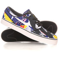 Кеды кроссовки низкие Nike Zoom Stefan Janoski Cnvs Prm Black/White