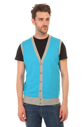 Жилетка Urban Classics Jersey Button Vest Turquoise/Grey