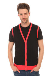 Жилетка Urban Classics Jersey Button Vest Black-infrared
