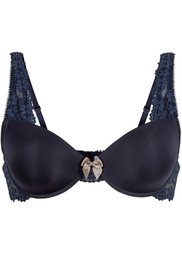 Бюстгальтер, чашка E (темно-синий/серо-коричневый) Bonprix