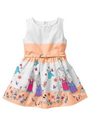 Платье с ремешком (белый/розовая пудра в полоску) Bonprix