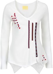 Футболка с длинным рукавом (синий) Bonprix