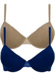 Бюстгальтер, чашка B (нугатный + синий) Bonprix
