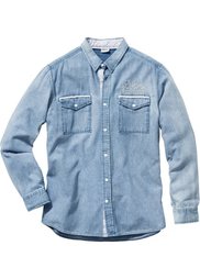 Джинсовая рубашка Regular Fit с длинным рукавом (синий) Bonprix