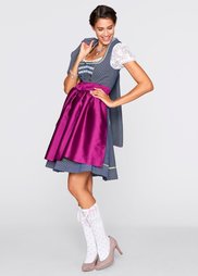 Дирндль с фартуком (ночная синь в горошек) Bonprix