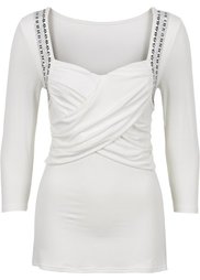 Футболка с длинным рукавом (черный) Bonprix