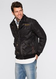 Куртка Regular Fit с воротником из искусственного меха (черный) Bonprix