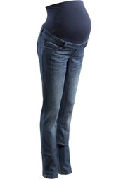Мода для беременных: джинсы с прямыми брючинами, низкий рост (K) (темно-синий «потертый») Bonprix