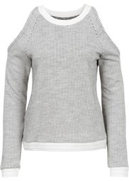 Пуловер с прорезями (черный) Bonprix