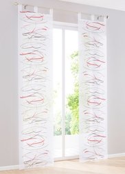Японская штора Эрла (1 шт.), Шина с лентой велкро (серый/красный) Bonprix