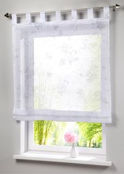 Римская штора Вики, Шина с лентой велкро (белый/серый) Bonprix