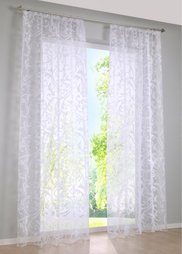 Гардина Рим (1 шт.), петли (прозрачный/белый) Bonprix