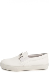Кожаные слипоны Sportivo с пряжкой Tod’s