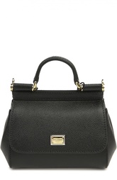 Сумка Sicily mini из тисненой кожи Dolce &amp; Gabbana