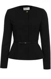 Приталенный жакет с круглым вырезом и поясом HUGO BOSS Black Label
