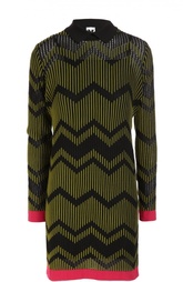 Вязаное платье прямого кроя с контрастной отделкой M Missoni