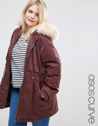 Парка ASOS CURVE Ultimate - Ягодный