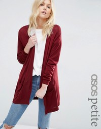 Тонкий вязаный кардиган ASOS PETITE - Темно-красный