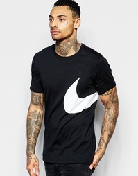 Черная футболка с логотипом-галочкой Nike 804999-010 - Черный