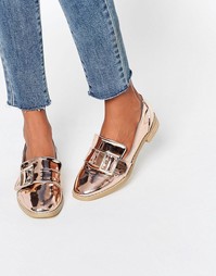 Лоферы ASOS MINE - Телесный металлик