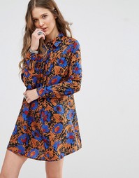 Свободное платье с высокой горловиной и сплошным принтом Glamorous