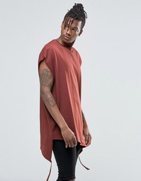 Oversize-футболка с необработанной горловиной и отделкой ASOS