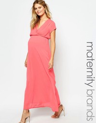 Платье макси для беременных с завязкой сзади Mamalicious - Розовый Mama.Licious