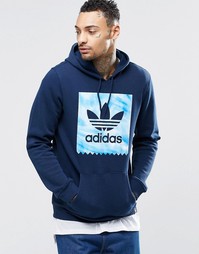 Худи с камуфляжным принтом adidas Originals BB AY8896 - Синий