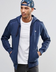 Худи на молнии с трилистником adidas Originals AZ1122 - Синий