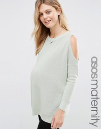 Джемпер для беременных с вырезами на плечах ASOS Maternity - Мятный