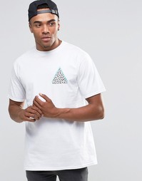New Love Club 90s Triangle Back Print T-Shirt - Белый
