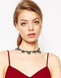 Ожерелье-чокер со стразами ASOS - Синий
