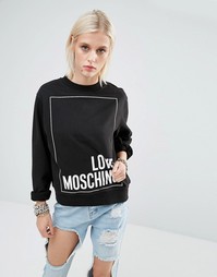 Свитшот с логотипом Love Moschino - Черный