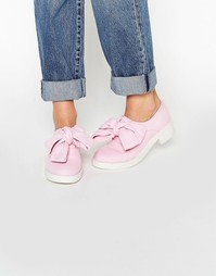 Туфли на плоской подошве с бантиком ASOS MINNIE - Бледно-розовый