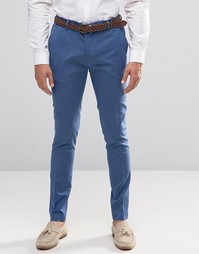 Бледно-синие супероблегающие строгие брюки ASOS - Бледно-синий