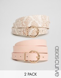 Набор из 2 ремней ASOS CURVE - Мульти