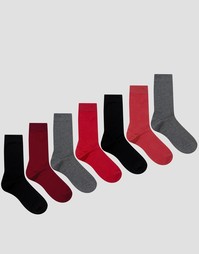 7 пар сливовых носков ASOS - Мульти