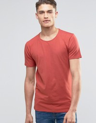 Футболка с круглым вырезом Selected Homme - Красный